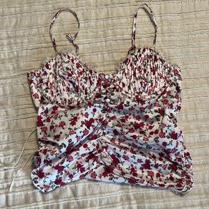 For Love and Lemons “Melrose” Floral Bustier/Corset Top